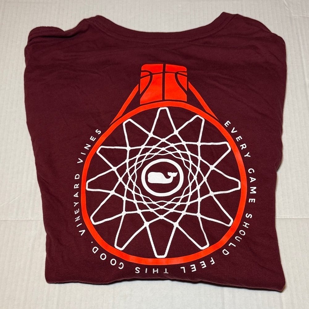 Vineyard Vines Pocket Tee Nothing But Net Long Sleeve Tshirt Men's Size XL